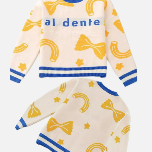 Al Dente Graphic Knit Sweater