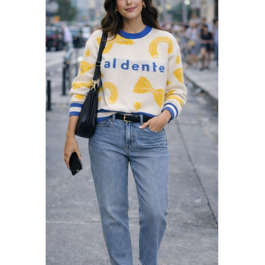 Al Dente Graphic Knit Sweater