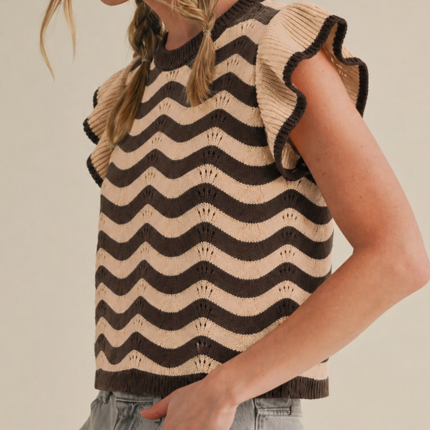 Soft Wave Flutter Knit