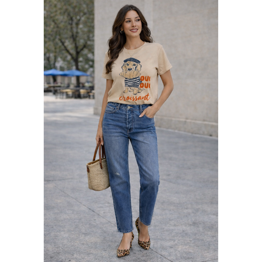Oui Oui Croissant Graphic Tee