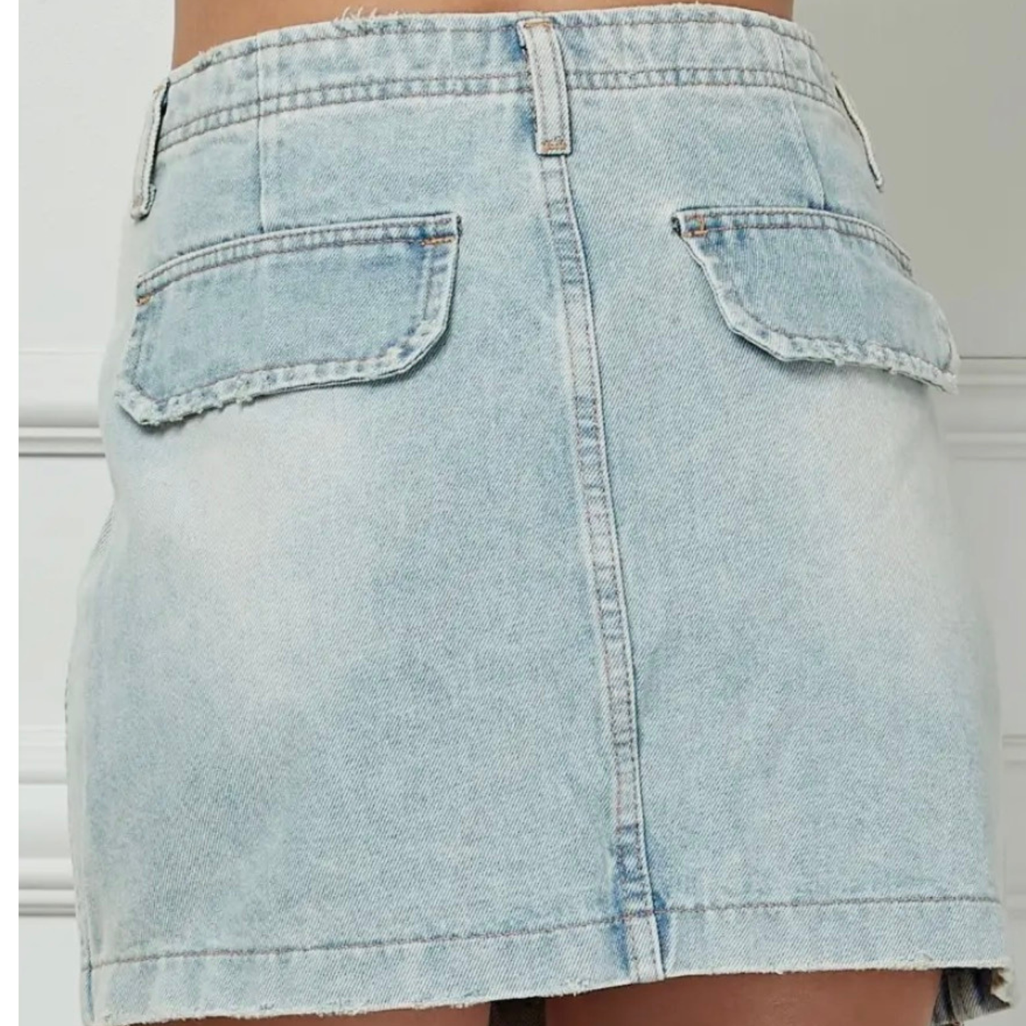 The Side Note Denim Mini