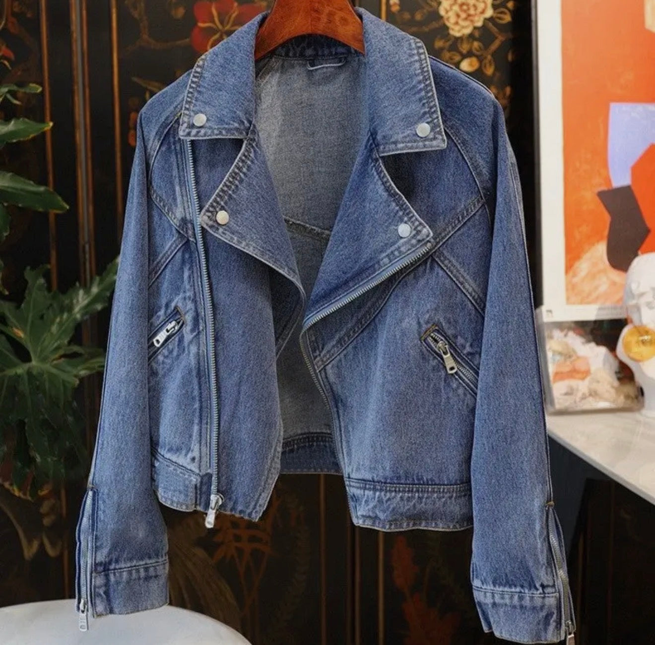 The Denim Moto Jacket