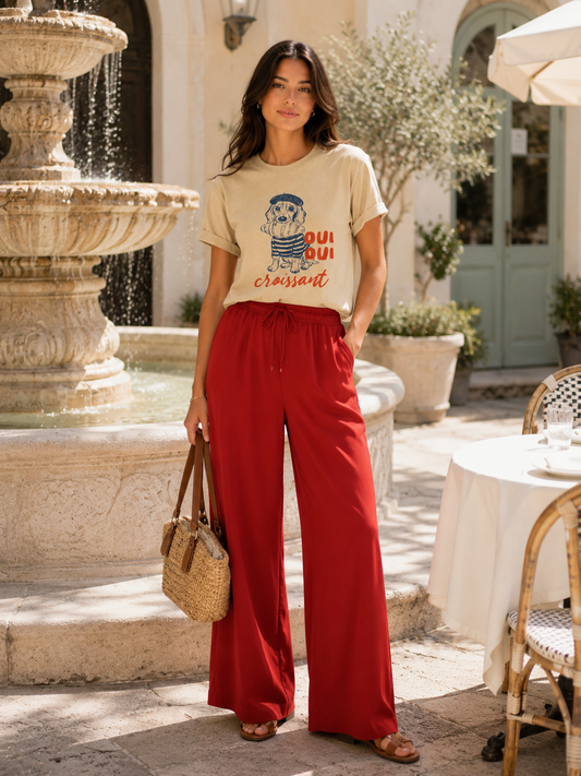 Oui Oui Croissant Graphic Tee