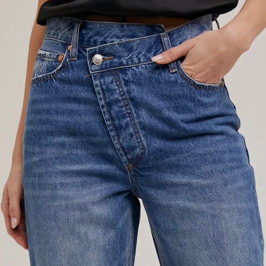 Asymmetrical Straight Leg Jean