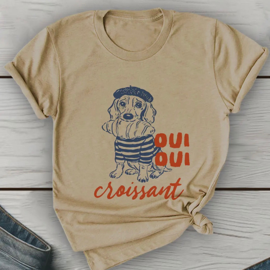 Oui Oui Croissant Graphic Tee